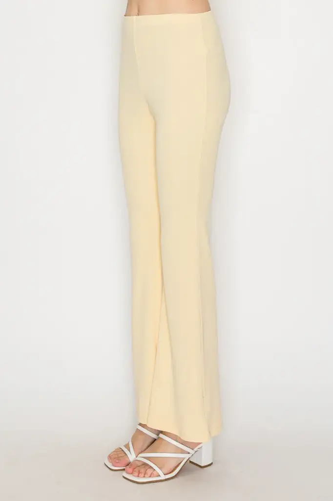 Fit and Flare Mid-Rise Elastic Pants