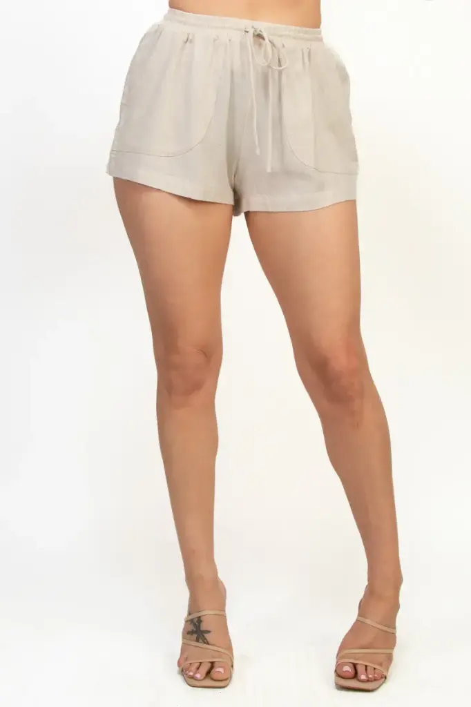 Elastic Waist Drawstring Shorts 