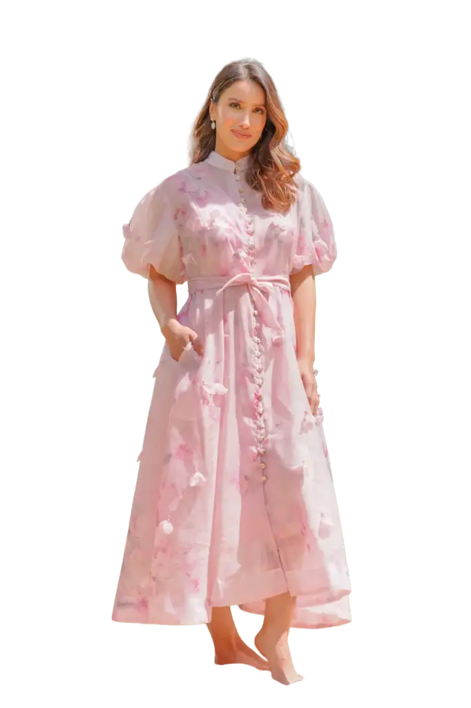 Floral Maxi Dress With Embellishment