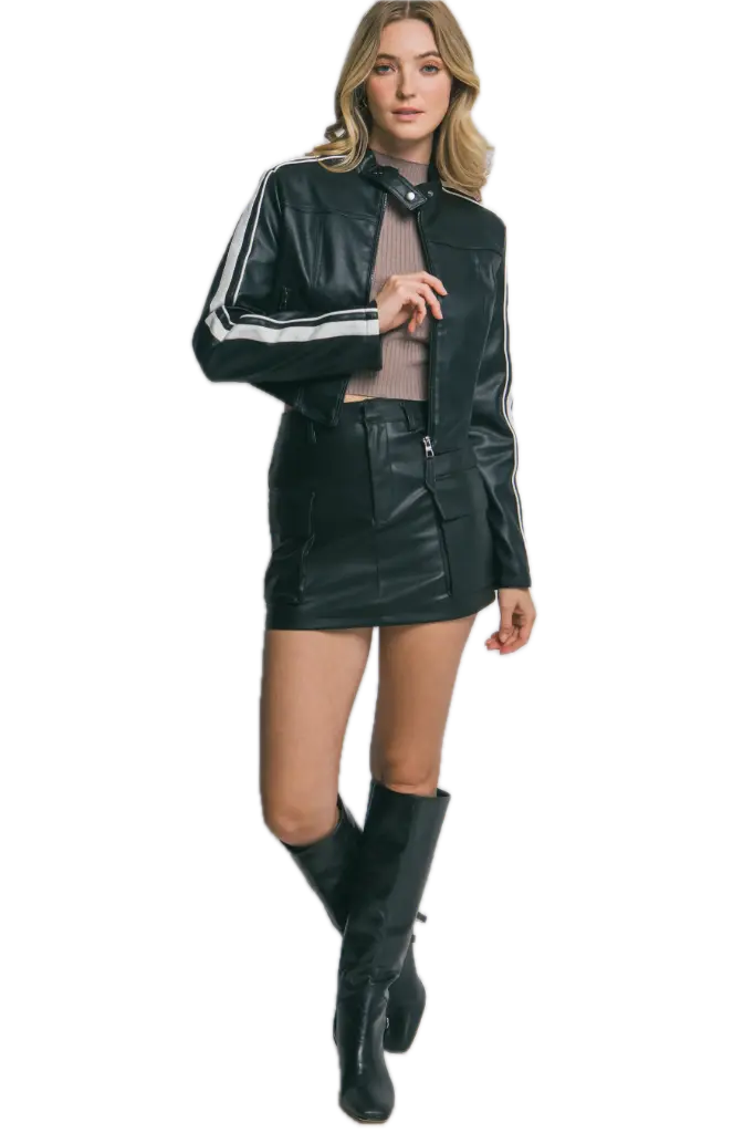 80268JN Vegan Leather Jacket