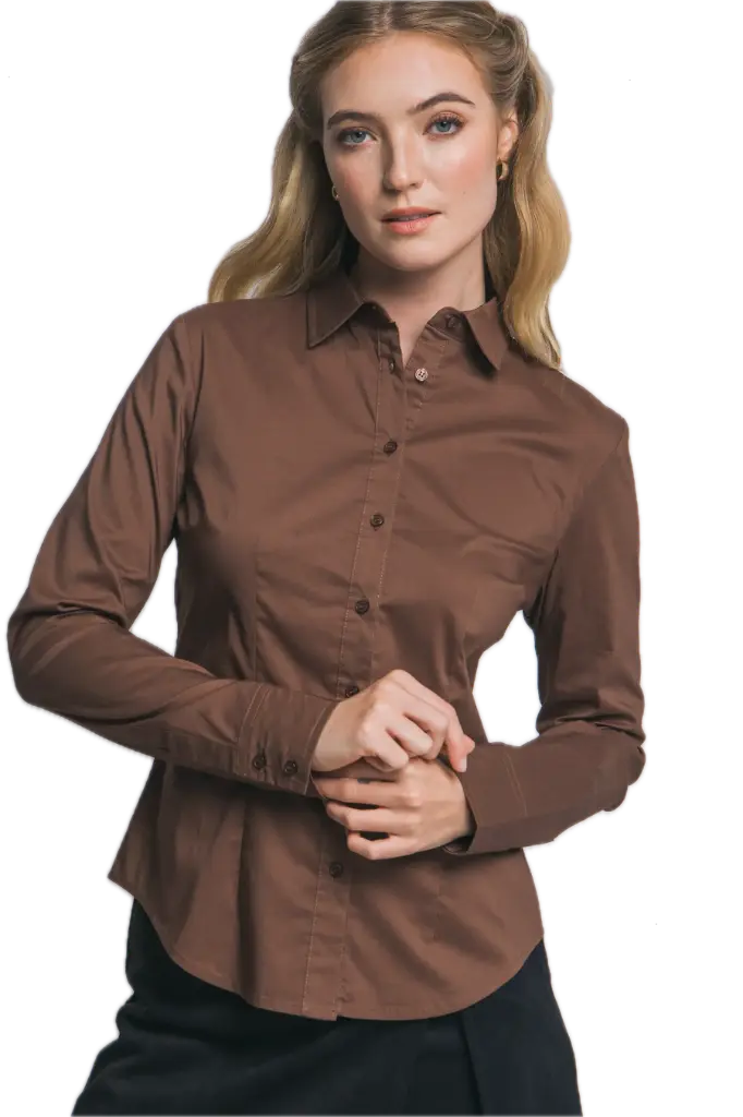 10379TN Long Sleeve Fitted Shirt  (S)