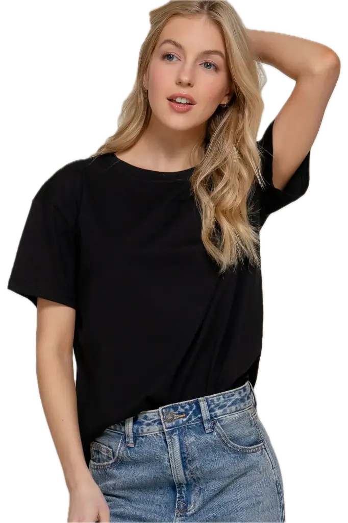 T14447 SHORT SLEEVE ROUND NECK TEE