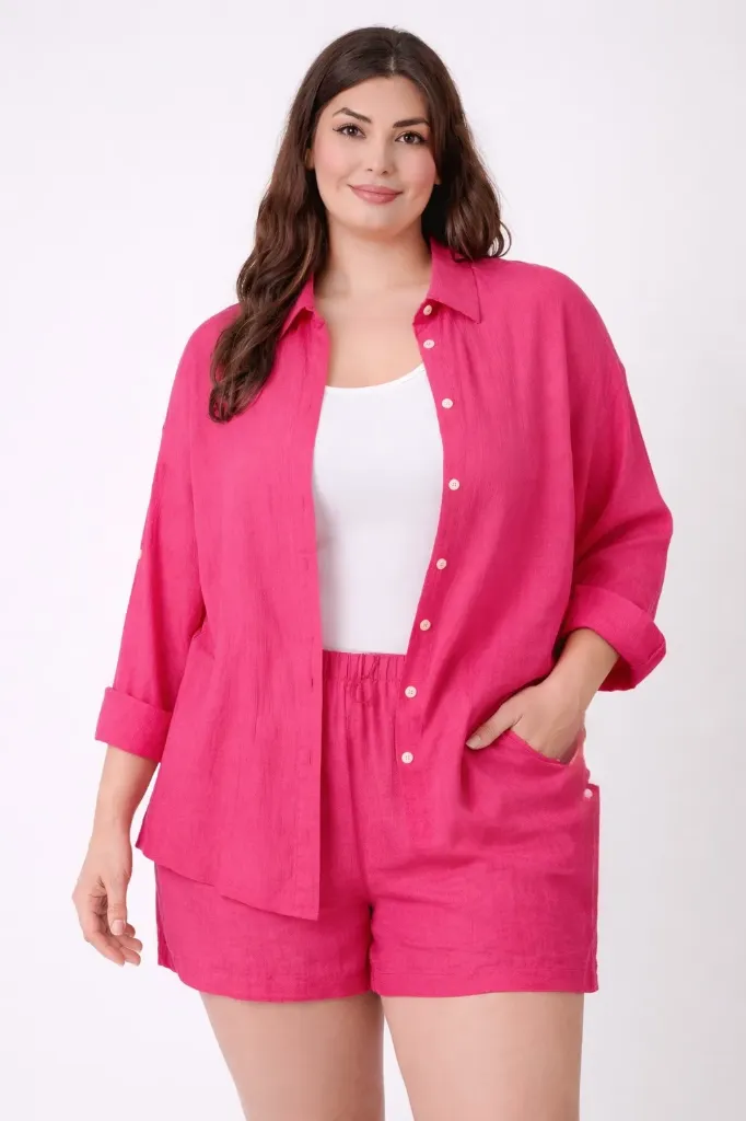 R266 Button-front Long Sleeve Sets (XL)