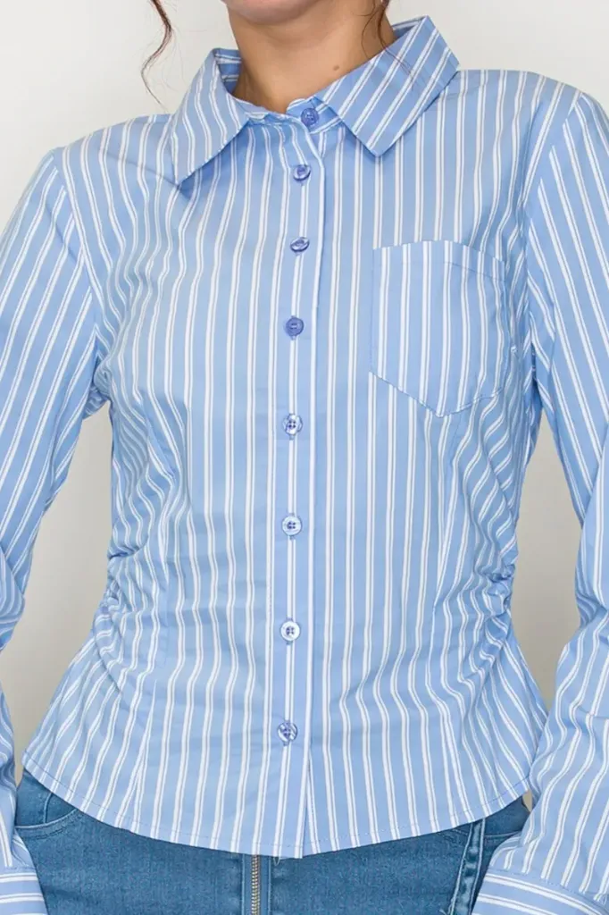 IT93311 Collared Stripe Polo Shirt (S)