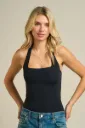 10859 Square Neck Halter Bodysuit