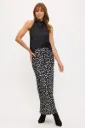 L3863SKZ Polka Dot Satin Maxi Skirt