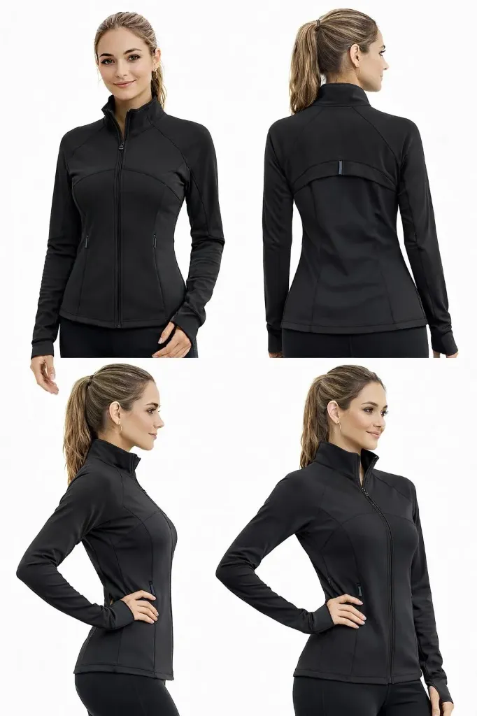 JK9182 Premium Full Zipper Yoga Jacket