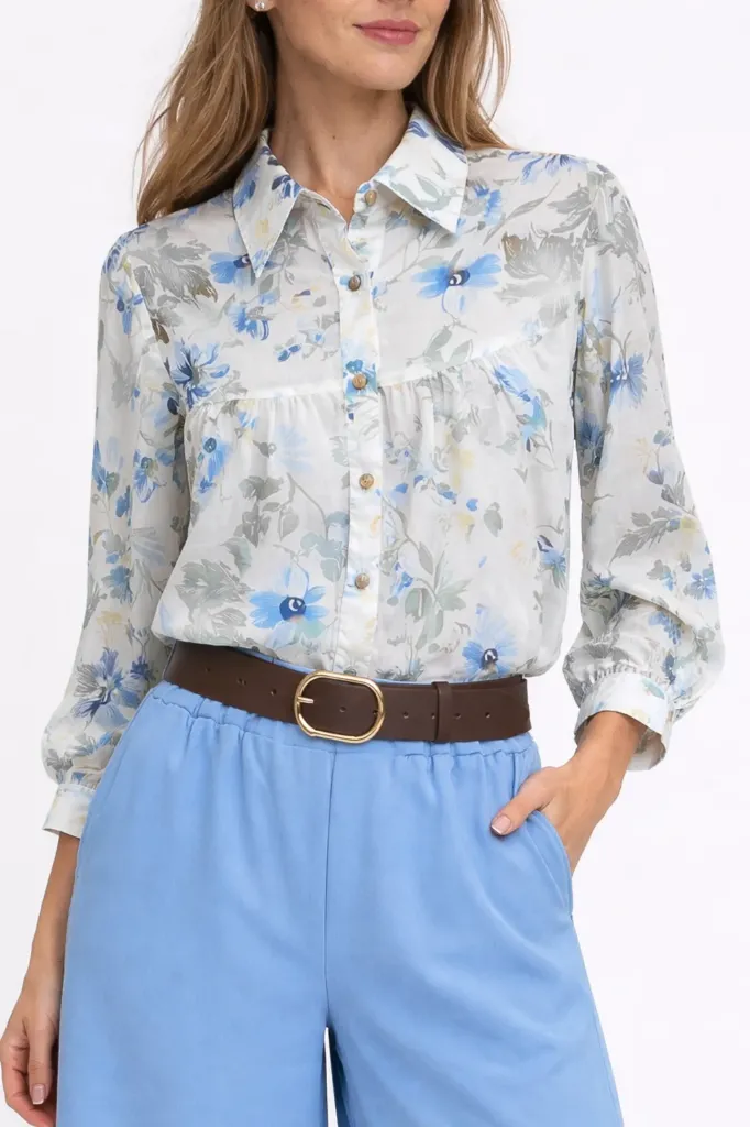 ITT8871  Floral Printed Top
