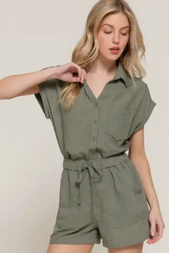  SHIRT & SHORTS LINEN EFFECT SET