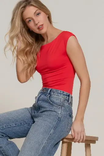 SHORT CAP SLV DOUBLE LAYER ITY BODYSUIT